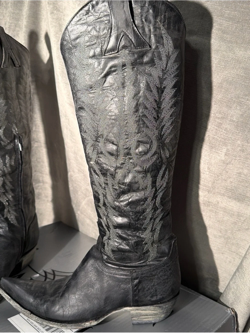Old Gringo Women’s Black Mayra Tall Western Cowgirl Pointed Toe Boots 10.5B